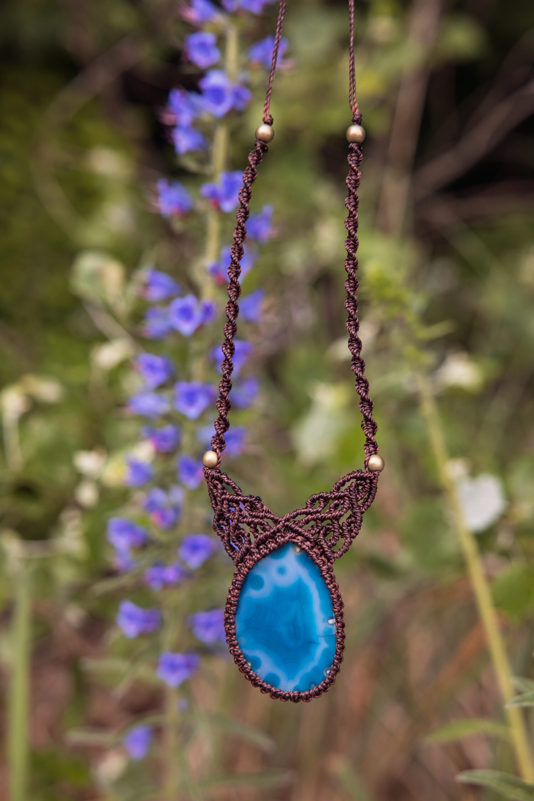 Naszyjnik z plastrem agatu - obrazek 2