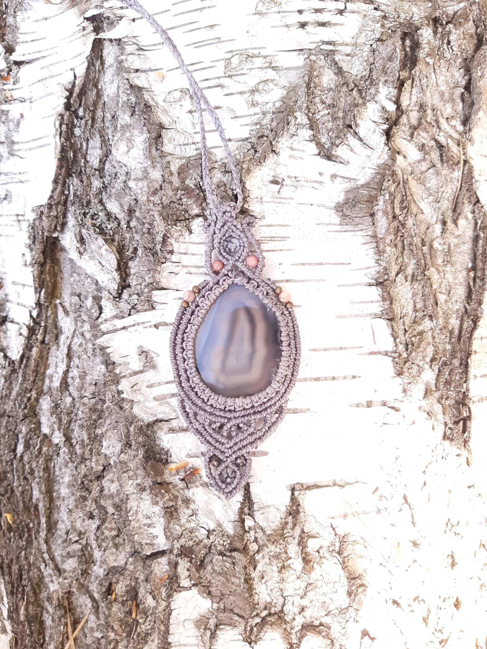 Naszyjnik z plastrem agatu - obrazek 2