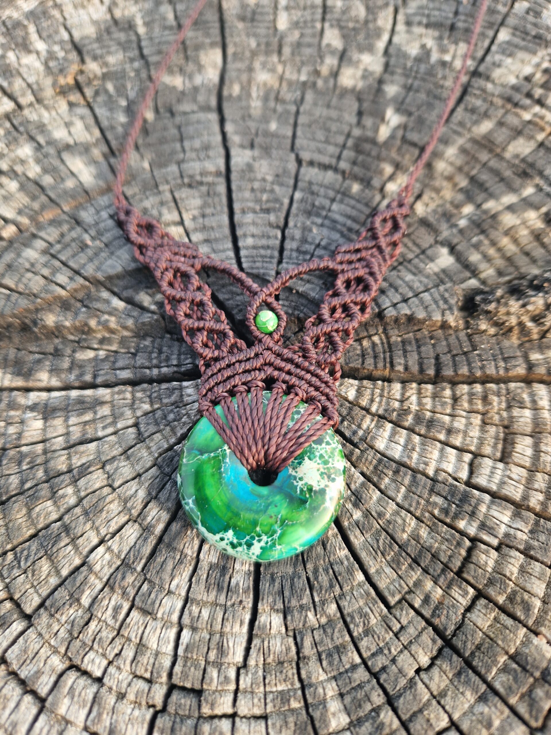 Naszyjnik jaspis donut - obrazek 2