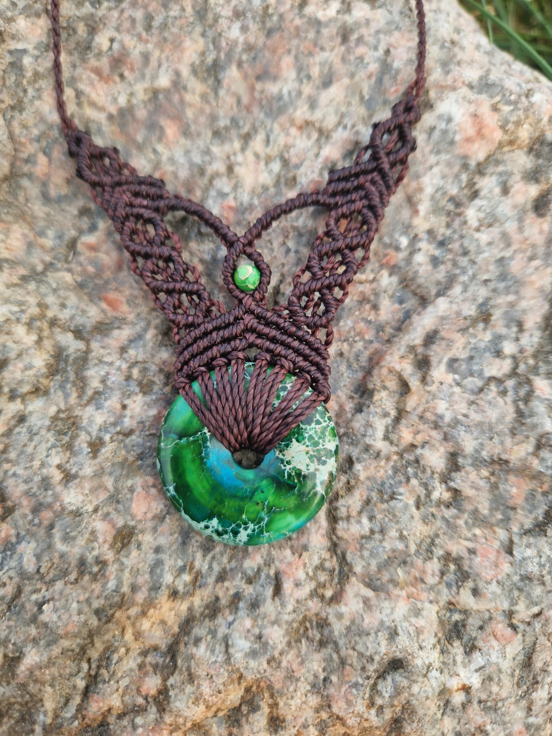 Naszyjnik jaspis donut - obrazek 4